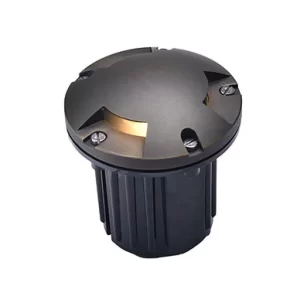 Three-Direction Turret Well Lights — solid brass LT2204C low voltage landscape fixture